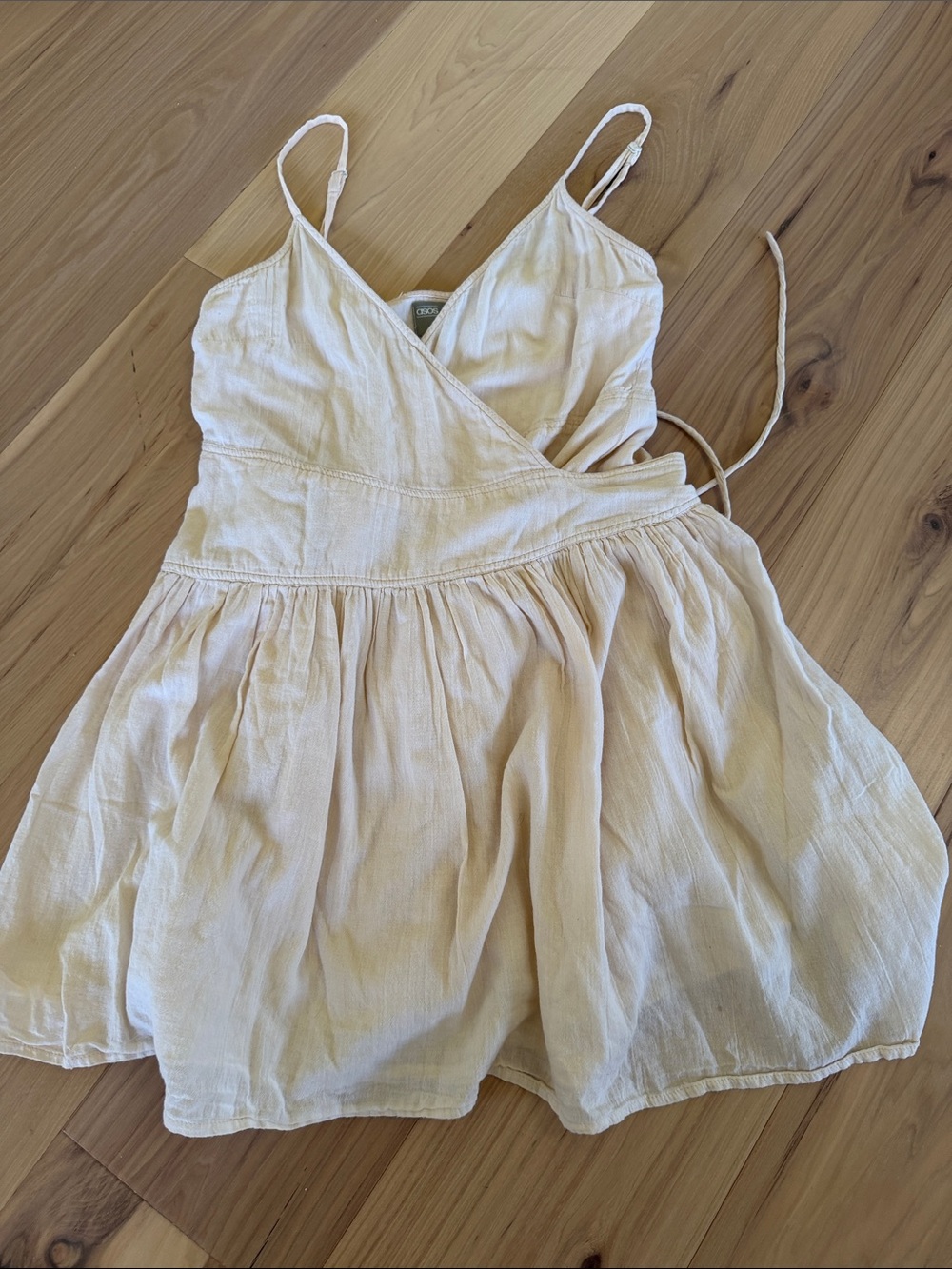 ASOS Pale Blush Wrap-Front Mini Dress